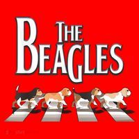 The Beagles Funny Dog Lover Abbey Road Santa Hat thumb 1