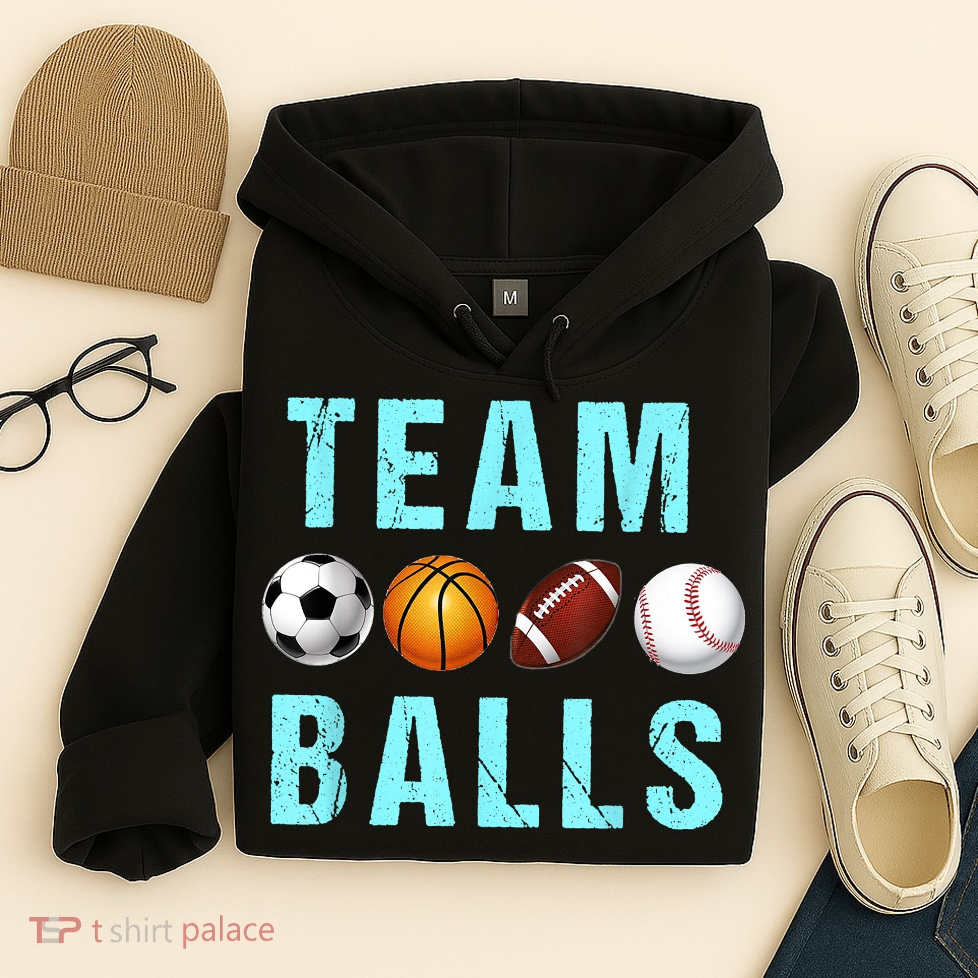 Team Balls Funny Team Boy Gender Reveal Hoodie