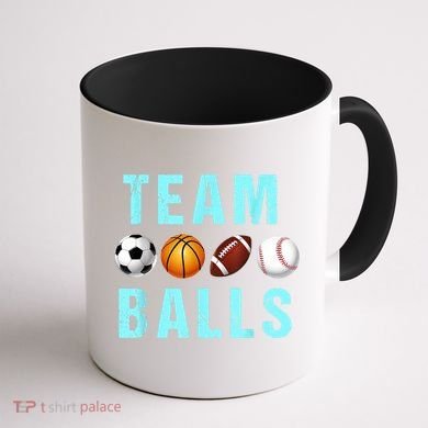 Team Balls Funny Team Boy Gender Reveal Coffee Mug back