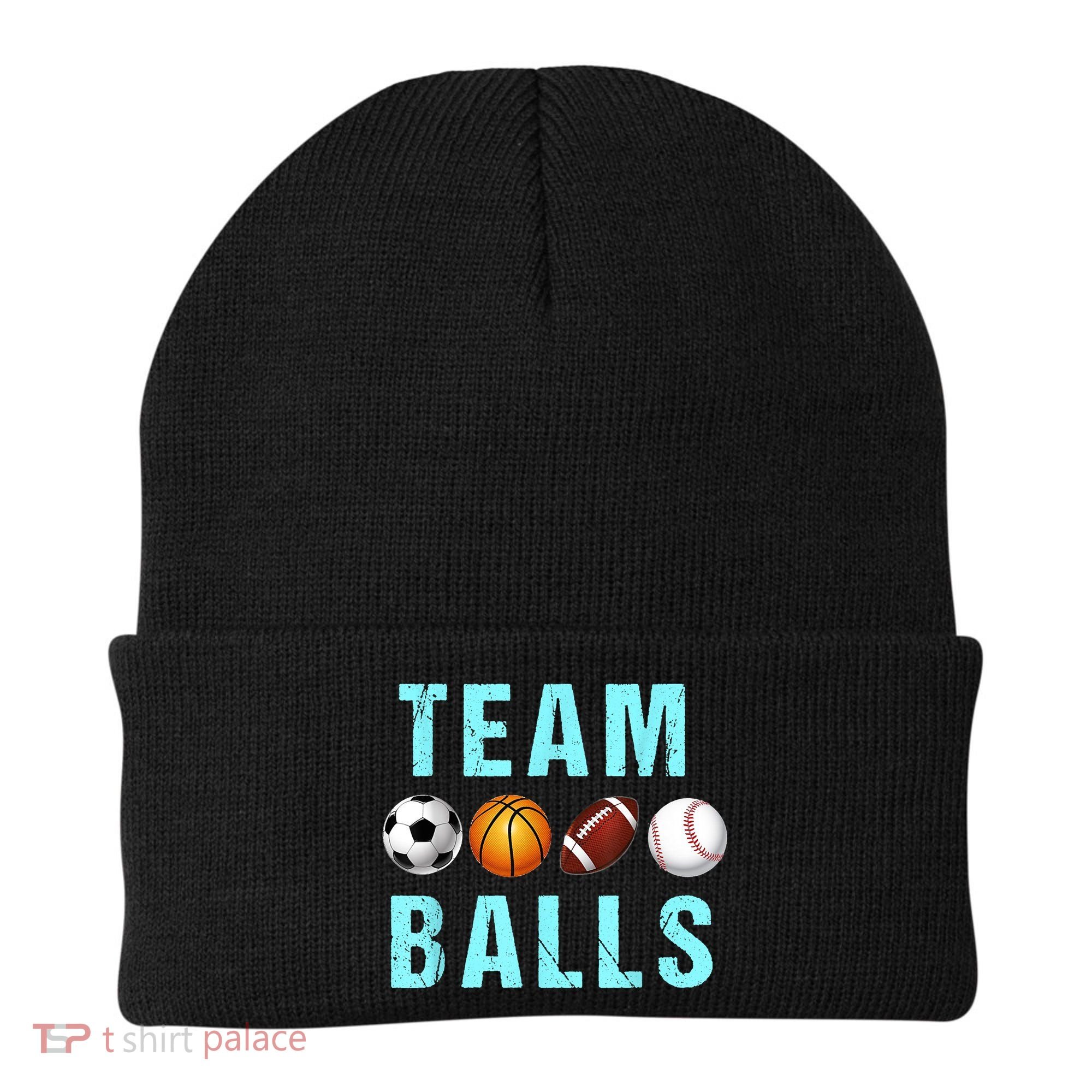 Team Balls Funny Team Boy Gender Reveal Beanie