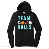 Team Balls Funny Team Boy Gender Reveal Women's Hoodie thumb 0
