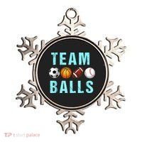 Team Balls Funny Team Boy Gender Reveal Ornament thumb 0