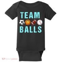Team Balls Funny Team Boy Gender Reveal Baby Bodysuit thumb 0