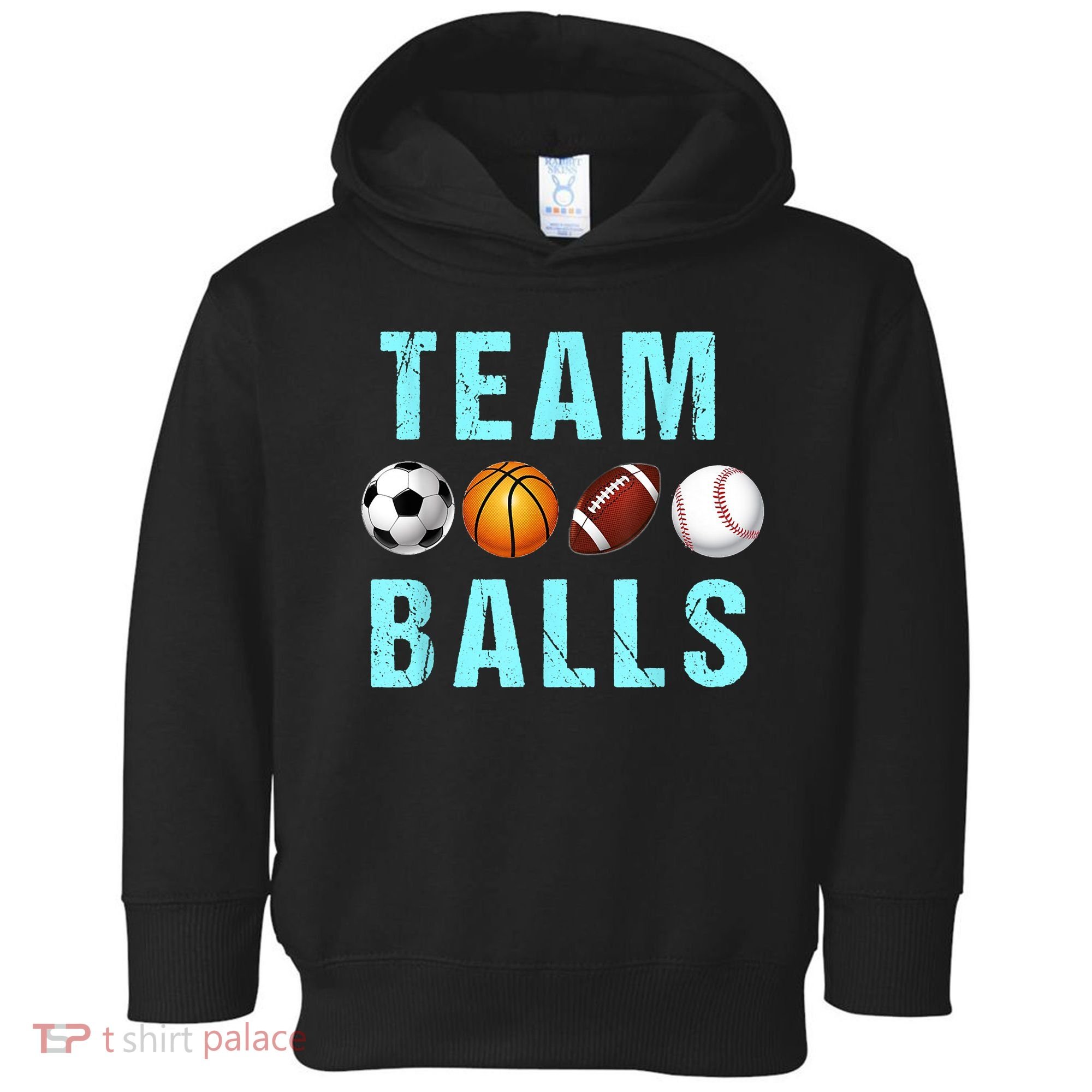 Team Balls Funny Team Boy Gender Reveal Toddler Hoodie