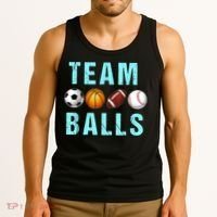 Team Balls Funny Team Boy Gender Reveal Tank Top thumb 3