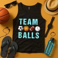 Team Balls Funny Team Boy Gender Reveal Tank Top thumb 4