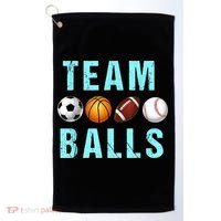Team Balls Funny Team Boy Gender Reveal Golf Towel thumb 0