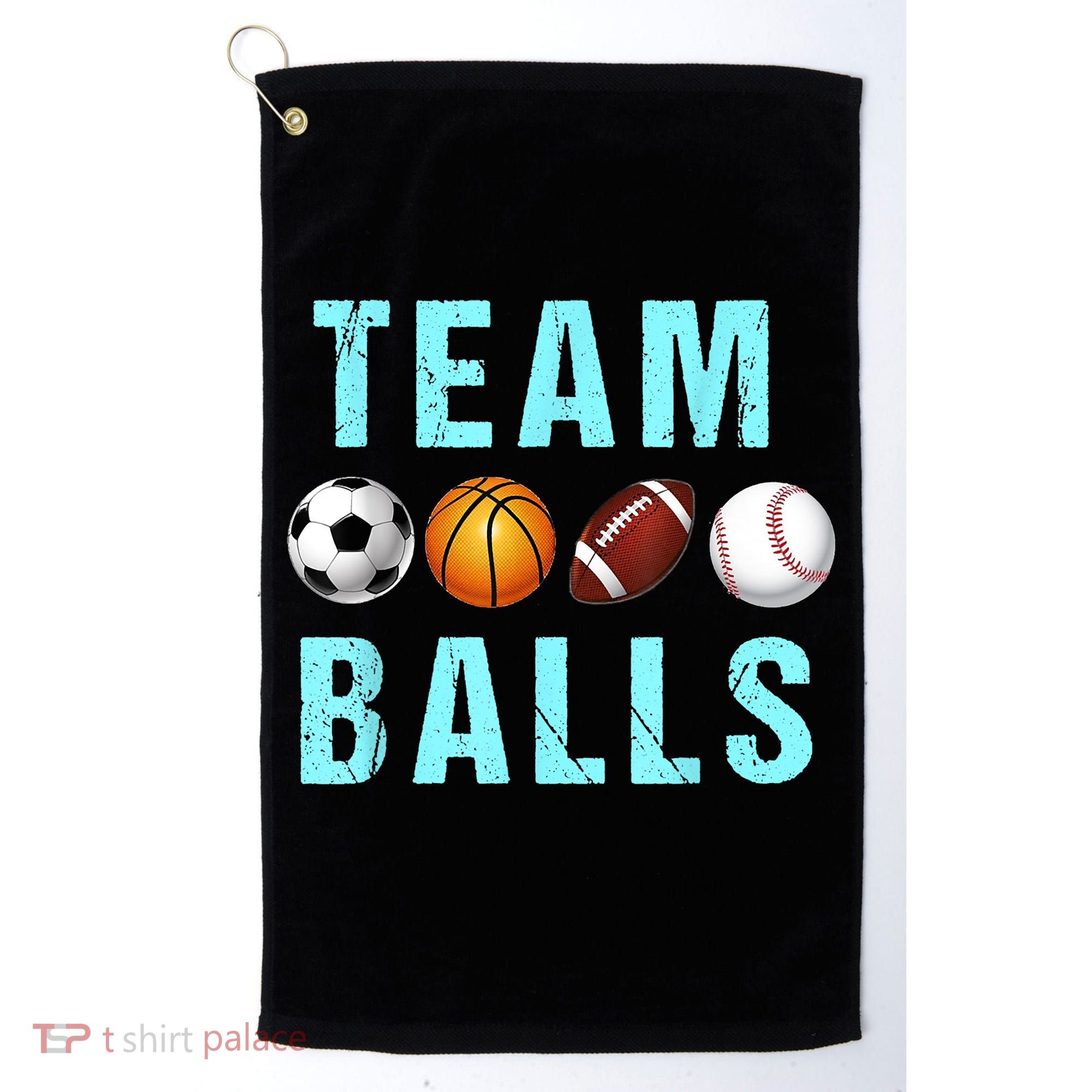 Team Balls Funny Team Boy Gender Reveal Golf Towel