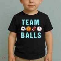 Team Balls Funny Team Boy Gender Reveal Toddler T-Shirt thumb 2