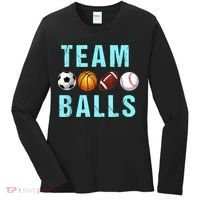 Team Balls Funny Team Boy Gender Reveal Women's Long Sleeve Shirt thumb 0