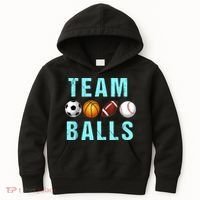 Team Balls Funny Team Boy Gender Reveal Kids Hoodie thumb 0