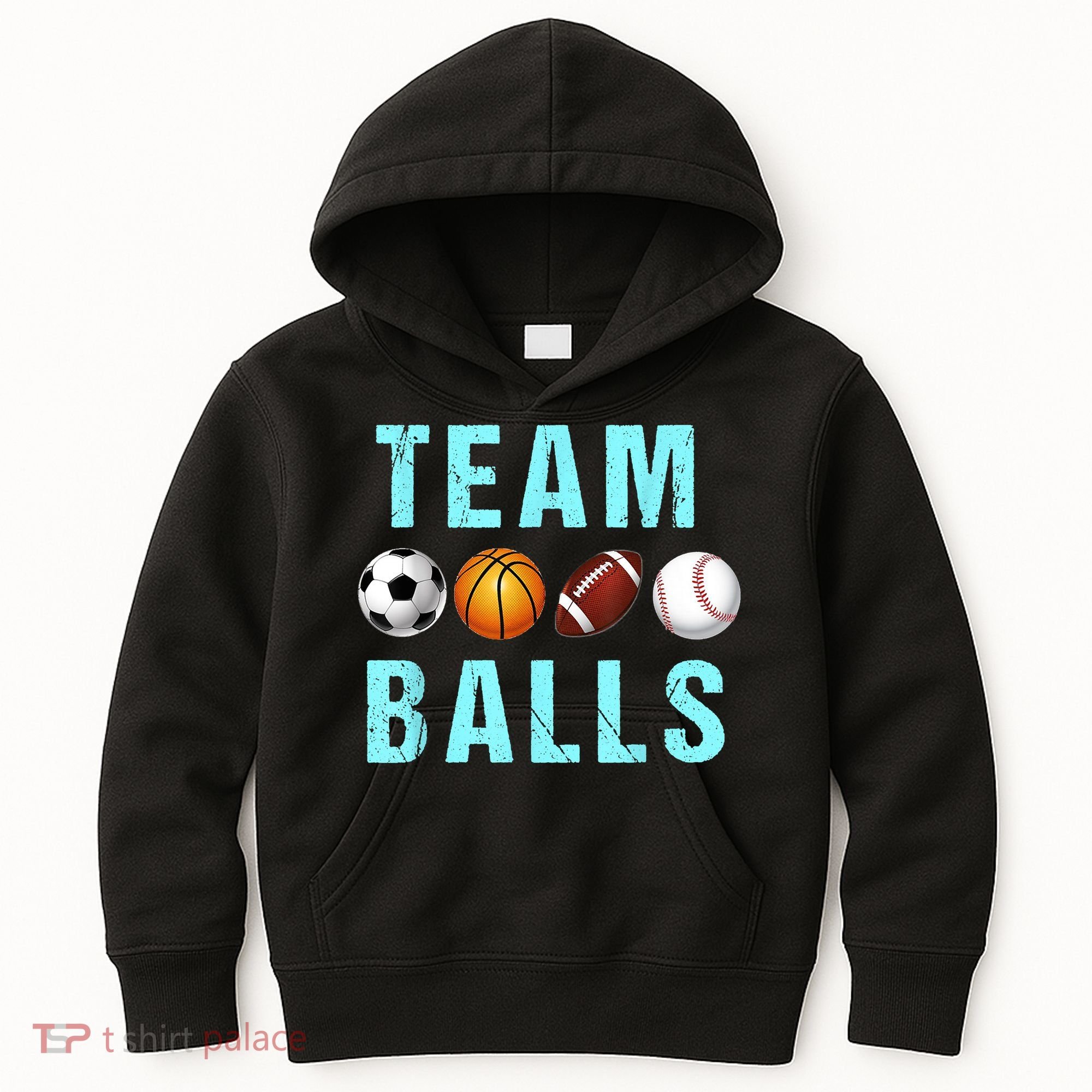 Team Balls Funny Team Boy Gender Reveal Kids Hoodie