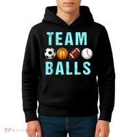 Team Balls Funny Team Boy Gender Reveal Kids Hoodie thumb 4