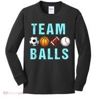 Team Balls Funny Team Boy Gender Reveal Kids Long Sleeve Shirt thumb 0