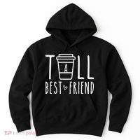 Tall Best Friend Funny Bff Matching Outfit Two Bestie Coffee Hoodie thumb 0