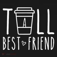 Tall Best Friend Funny Bff Matching Outfit Two Bestie Coffee T-Shirt thumb 7