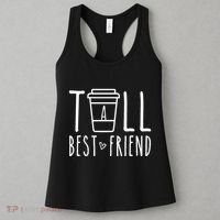 Tall Best Friend Funny Bff Matching Outfit Two Bestie Coffee Women's Tank Top thumb 3