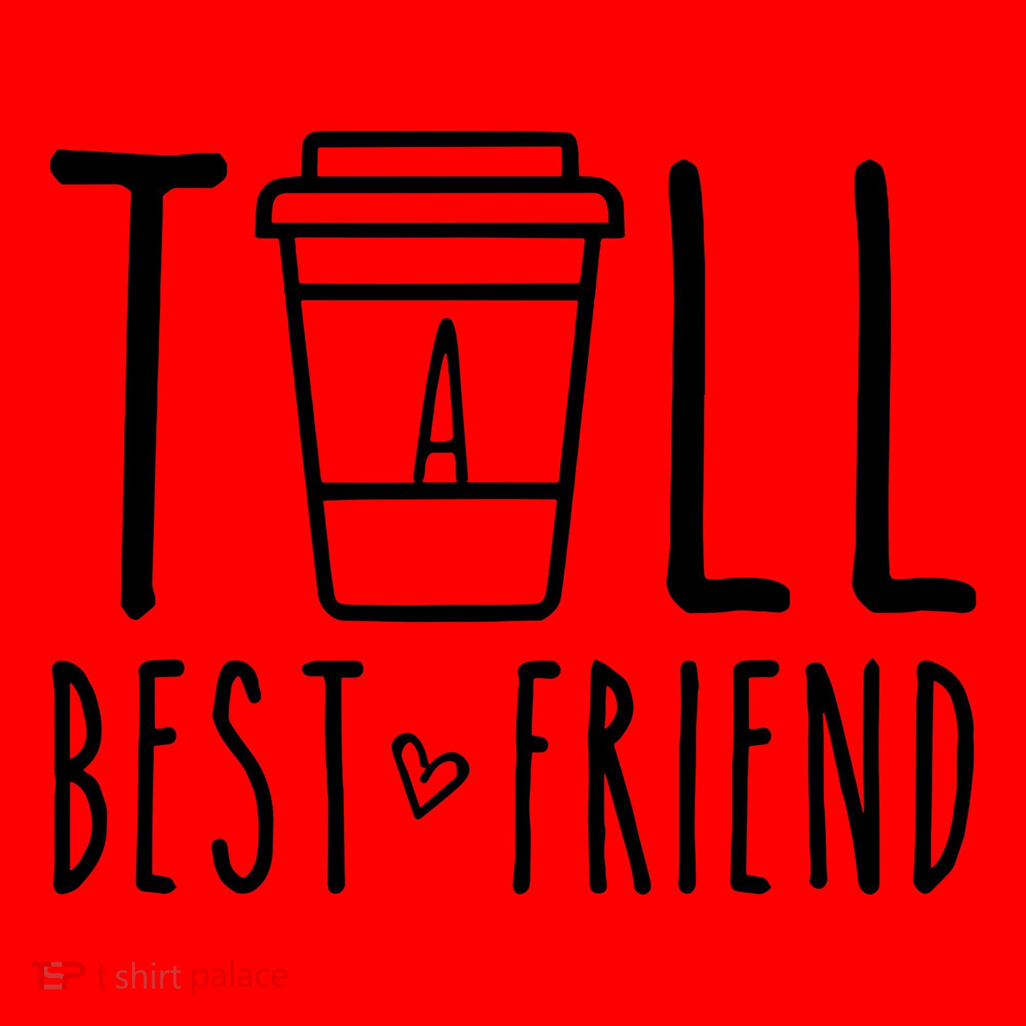 Tall Best Friend Funny Bff Matching Outfit Two Bestie Coffee Santa Hat