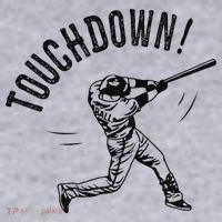 Touchdown Baseball Funny Football Joke Women's Sweatshirt thumb 2