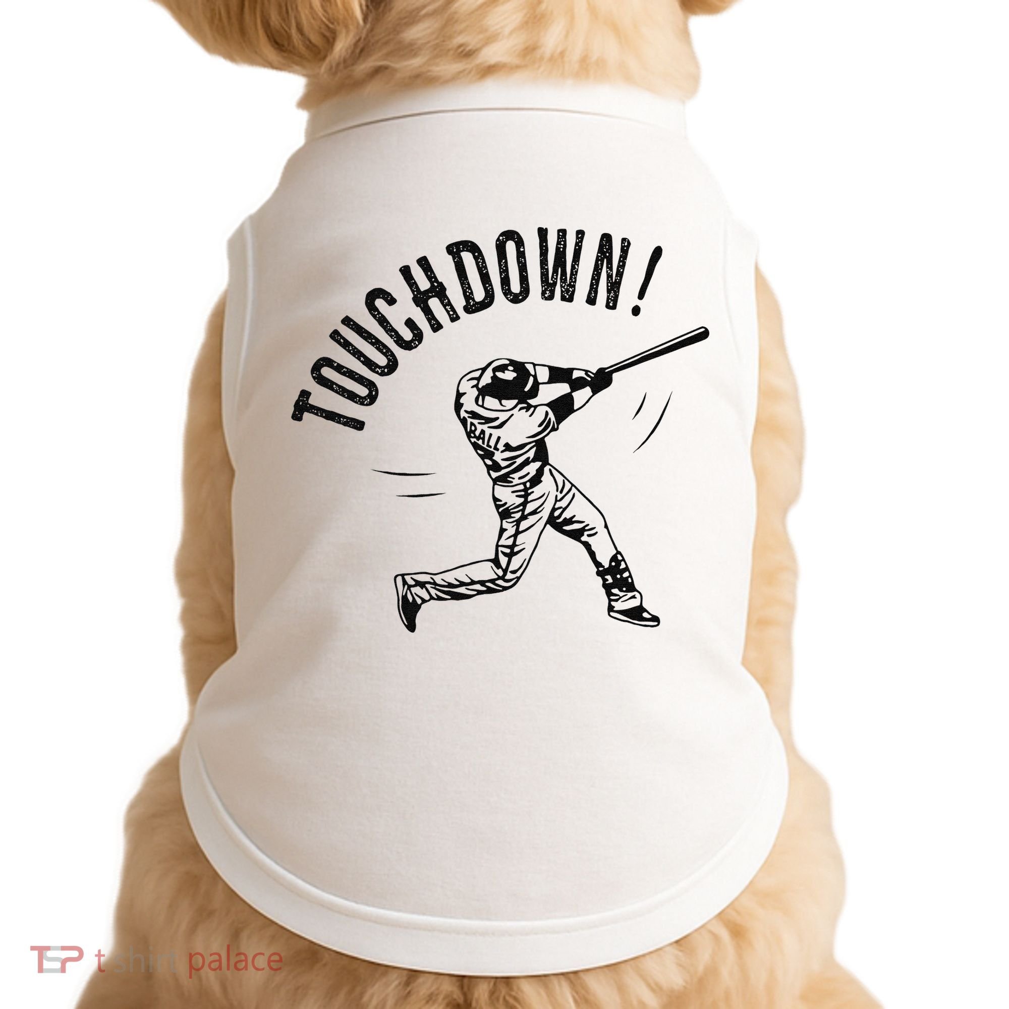 Touchdown Baseball Funny Football Joke Doggie Tank