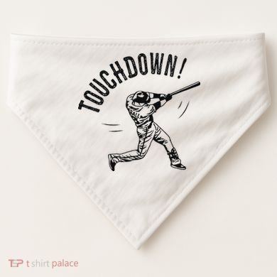 Touchdown Baseball Funny Football Joke USA-Made Doggie Bandana