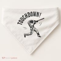 Touchdown Baseball Funny Football Joke USA-Made Doggie Bandana thumb 0