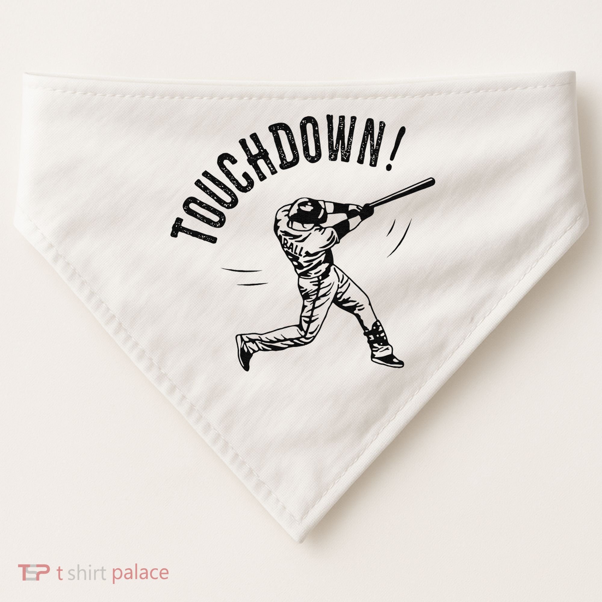 Touchdown Baseball Funny Football Joke USA-Made Doggie Bandana