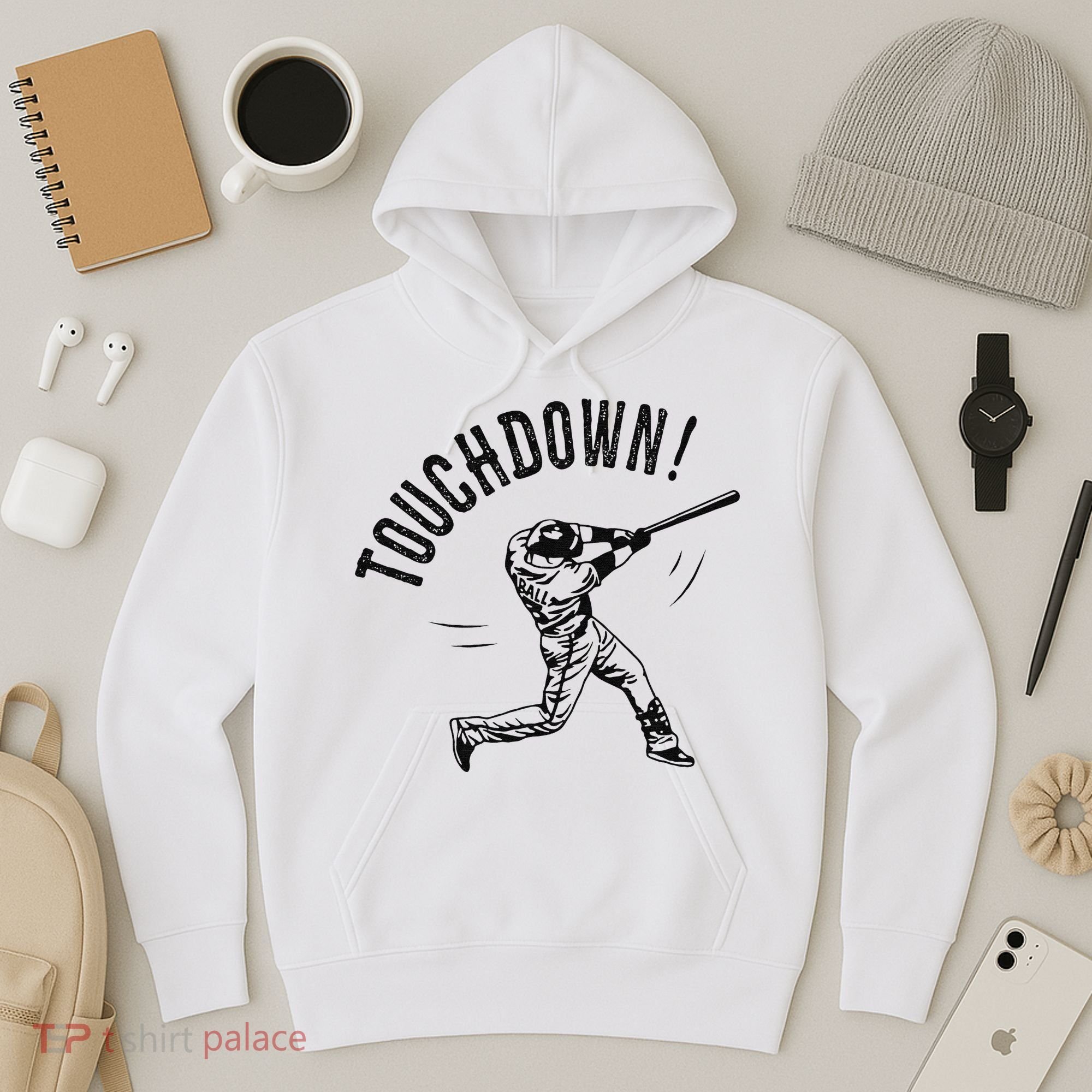 Touchdown Baseball Funny Football Joke Hoodie