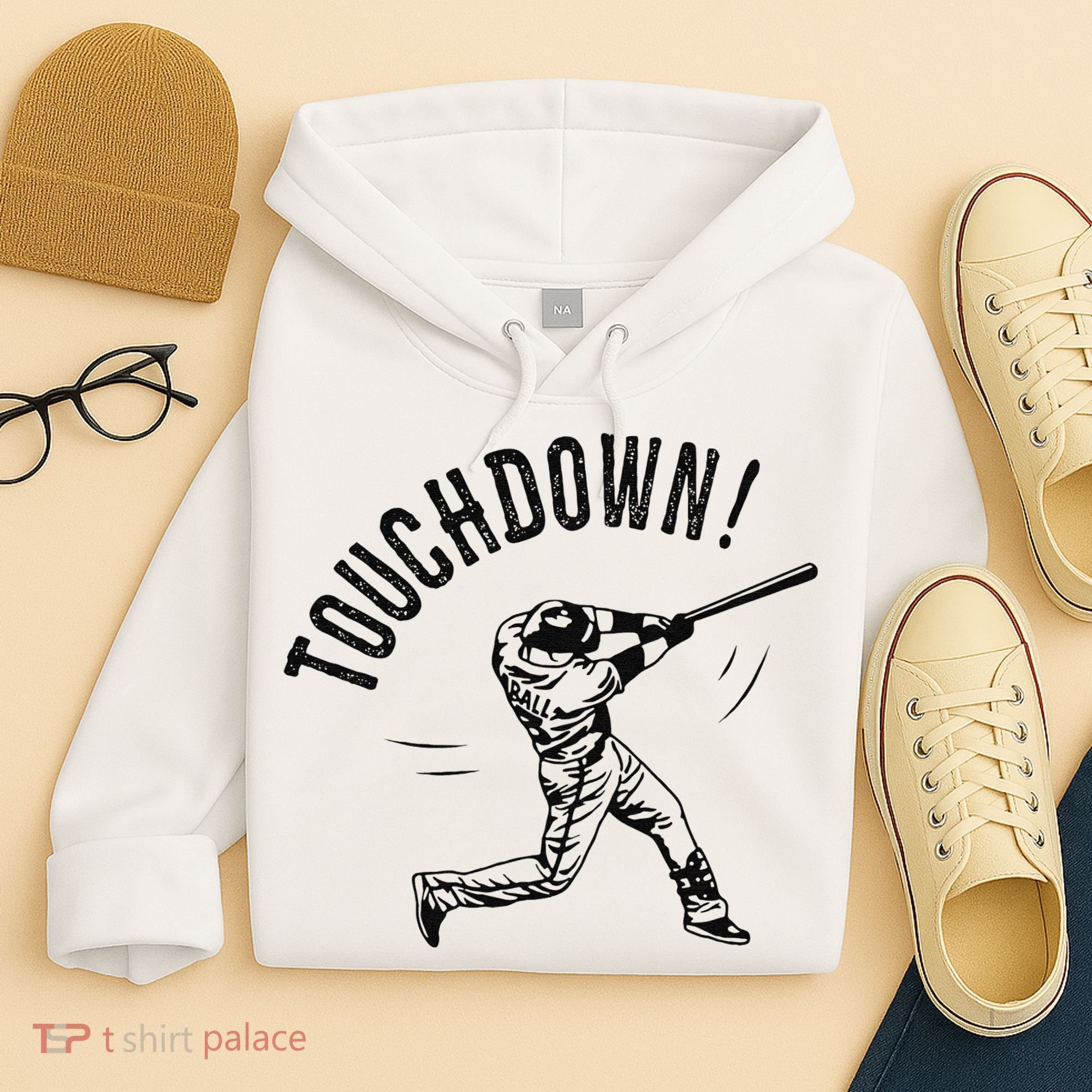 Touchdown Baseball Funny Football Joke Hoodie