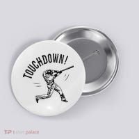 Touchdown Baseball Funny Football Joke Button thumb 0
