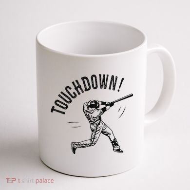 Touchdown Baseball Funny Football Joke Coffee Mug back