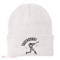 Touchdown Baseball Funny Football Joke Beanie thumb 0