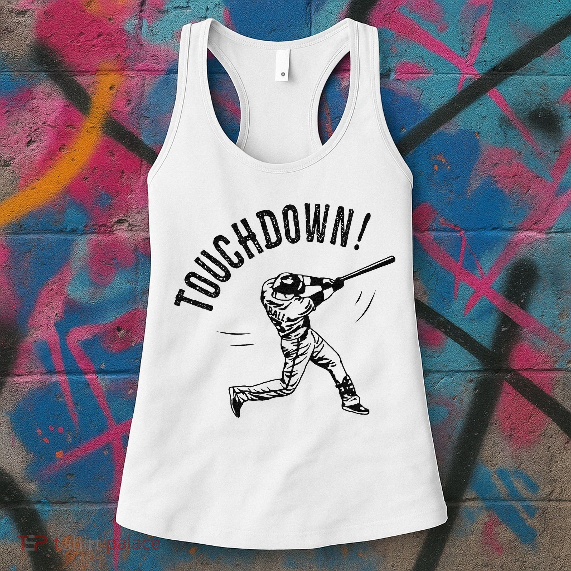 Touchdown Baseball Funny Football Joke Women's Tank Top