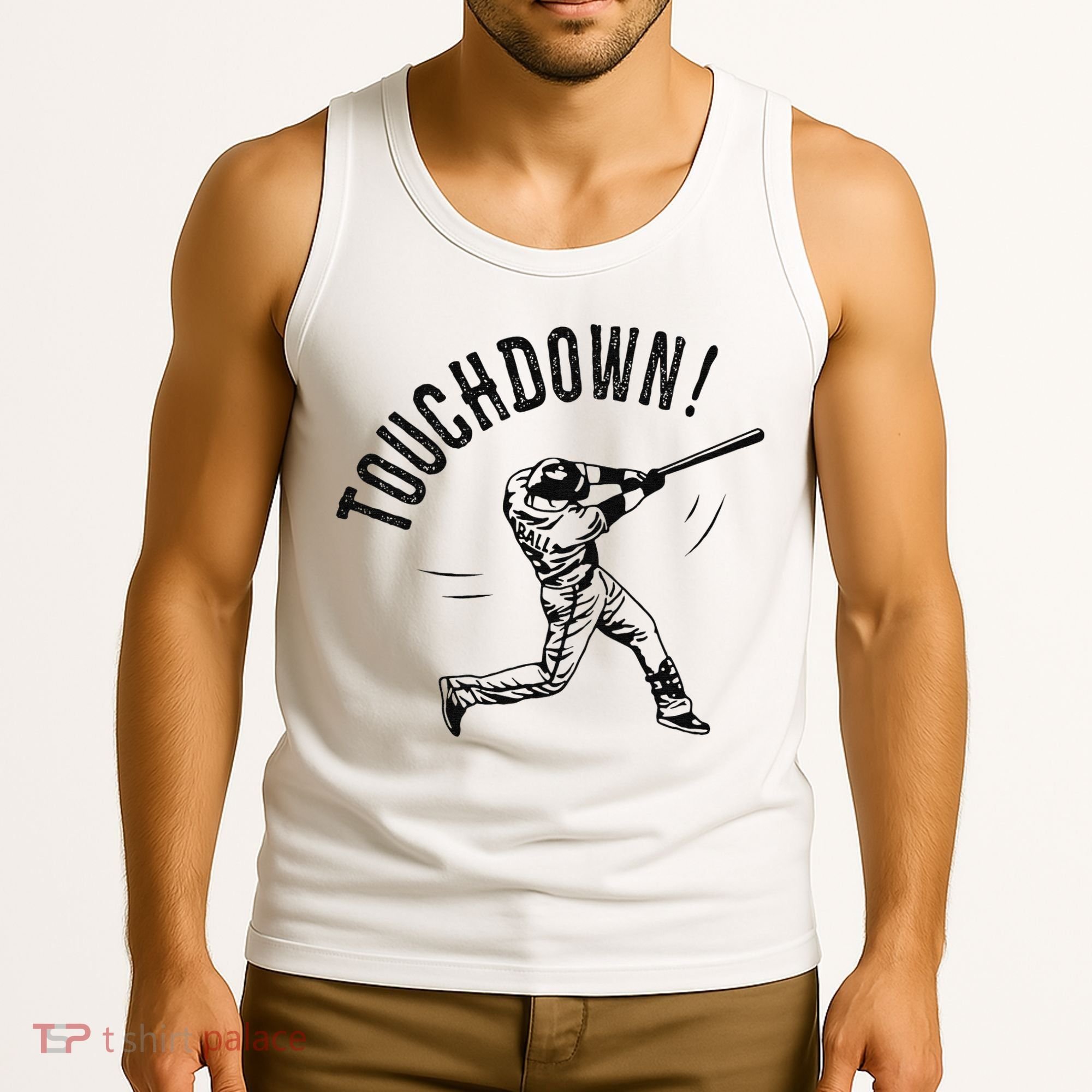 Touchdown Baseball Funny Football Joke Tank Top