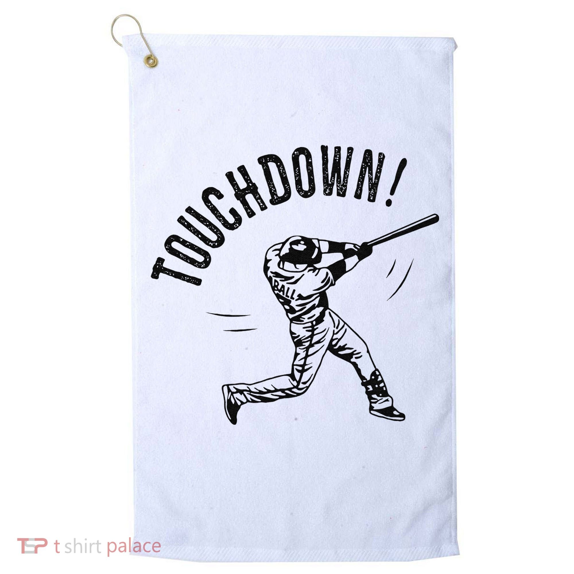 Touchdown Baseball Funny Football Joke Golf Towel