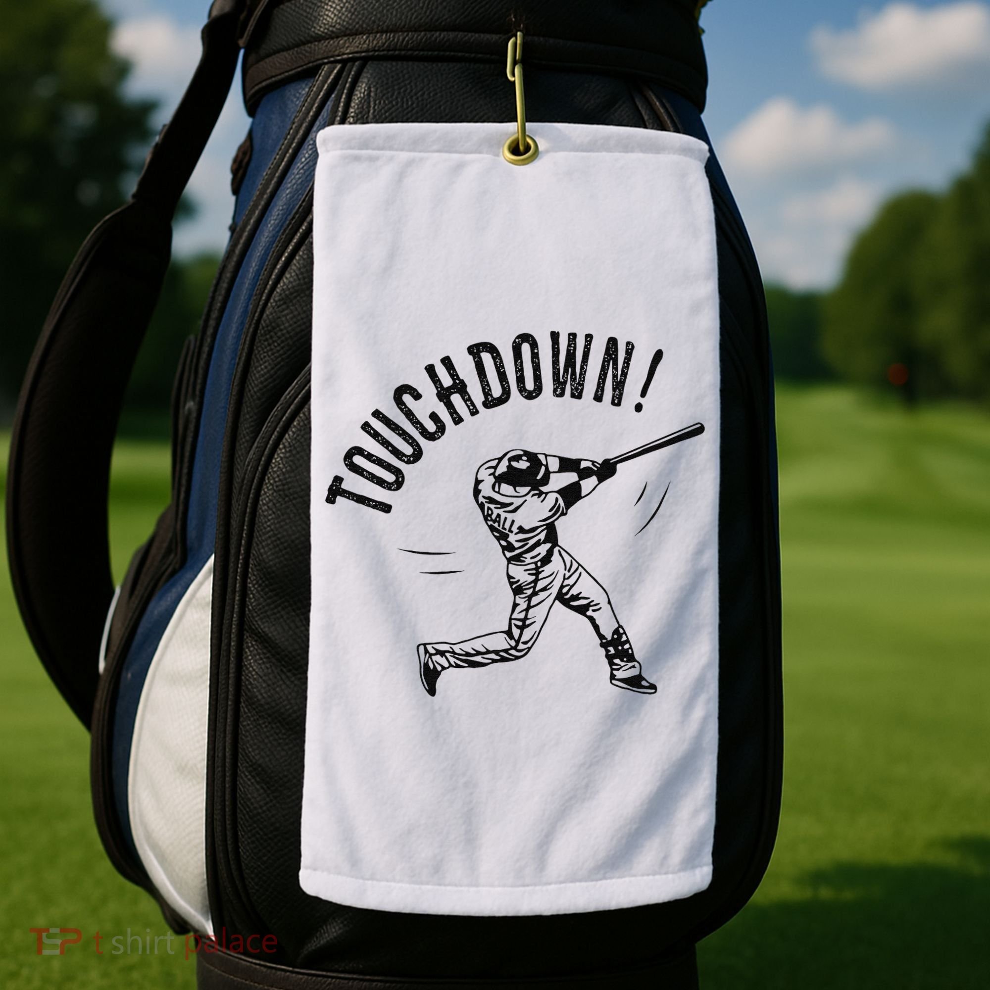 Touchdown Baseball Funny Football Joke Golf Towel