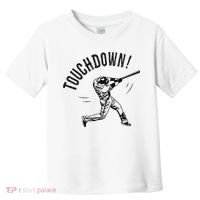 Touchdown Baseball Funny Football Joke Toddler T-Shirt thumb 0