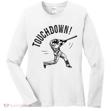Touchdown Baseball Funny Football Joke Women's Long Sleeve Shirt