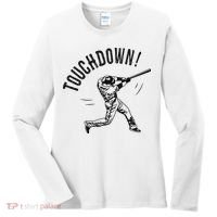Touchdown Baseball Funny Football Joke Women's Long Sleeve Shirt thumb 0