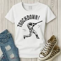 Touchdown Baseball Funny Football Joke Women's T-Shirt thumb 3