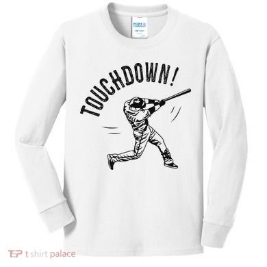 Touchdown Baseball Funny Football Joke Kids Long Sleeve Shirt