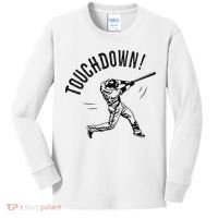 Touchdown Baseball Funny Football Joke Kids Long Sleeve Shirt thumb 0