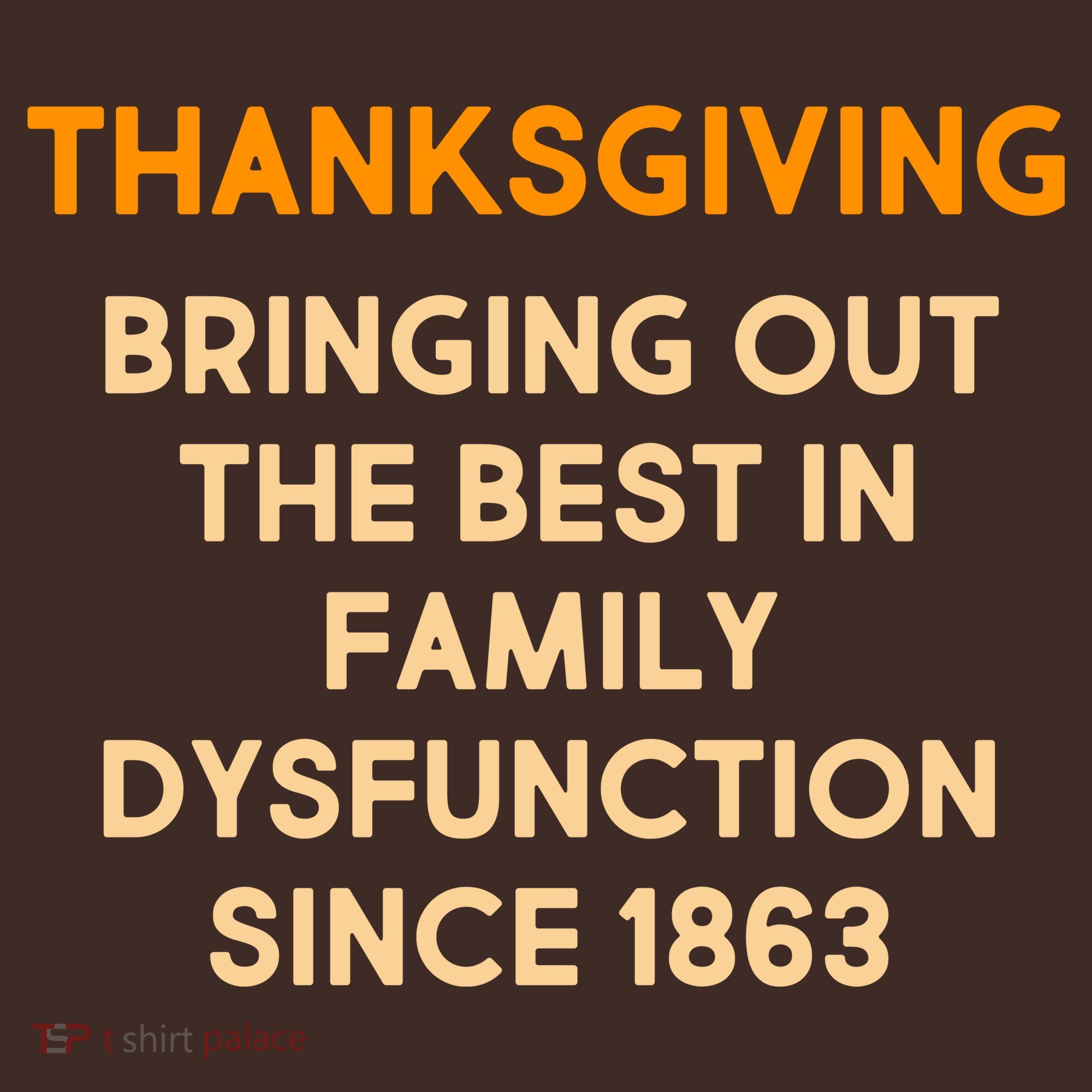 Thanksgiving Bringing Family Dysfunction Since 1863 T-Shirt