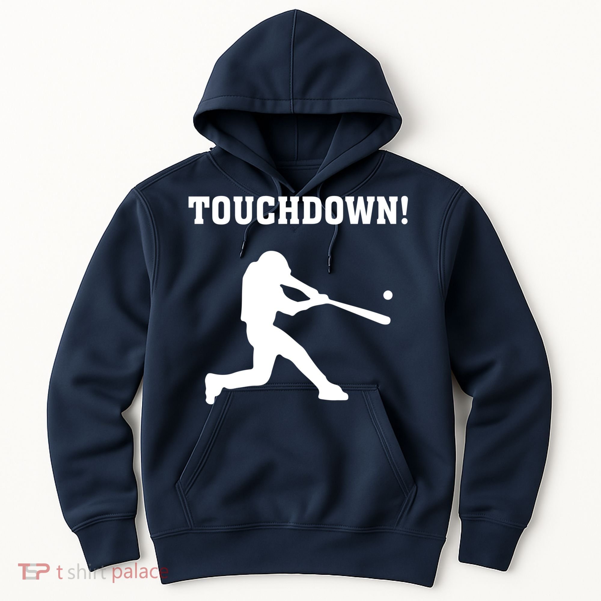 Touchdown Baseball - Funny Baseball Football Sports Hoodie