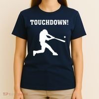 Touchdown Baseball - Funny Baseball Football Sports T-Shirt thumb 4
