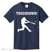 Touchdown Baseball - Funny Baseball Football Sports Kids T-Shirt thumb 0