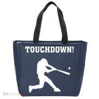Touchdown Baseball - Funny Baseball Football Sports Tote Bag thumb 0