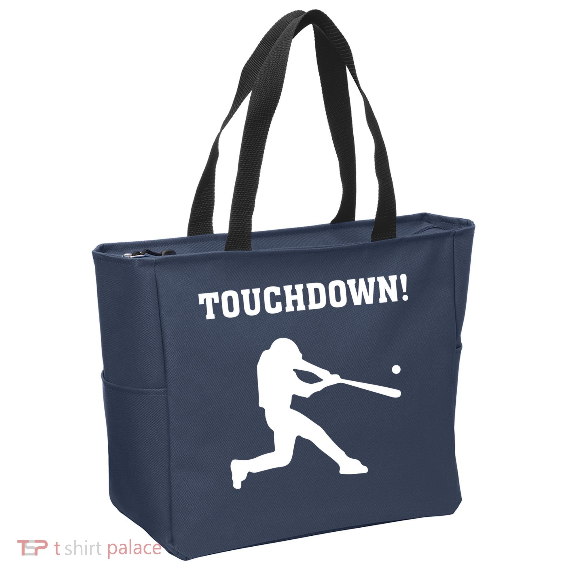 Touchdown Baseball - Funny Baseball Football Sports Tote Bag