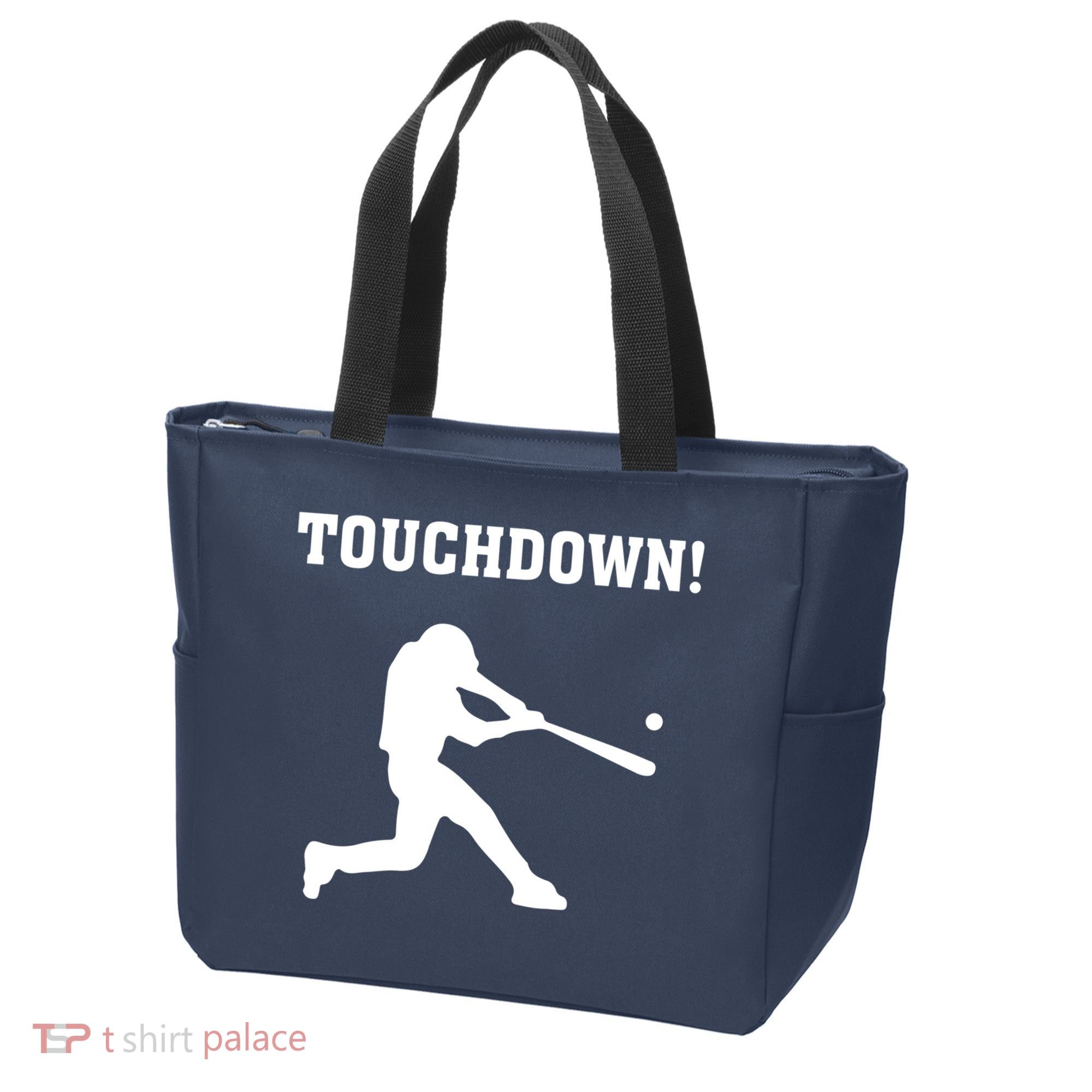 Touchdown Baseball - Funny Baseball Football Sports Tote Bag