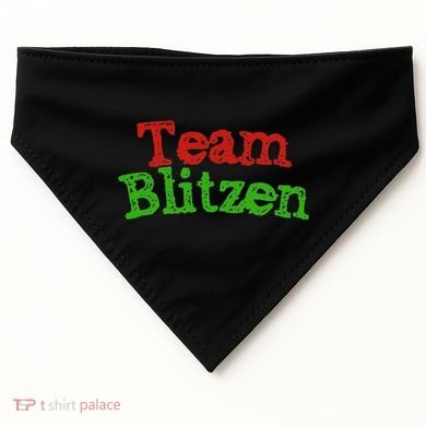 Team Blitzen Funny Reindeer Graphic Gift USA-Made Doggie Bandana